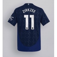 Camiseta Manchester United Joshua Zirkzee #11 Visitante Equipación 2024-25 manga corta